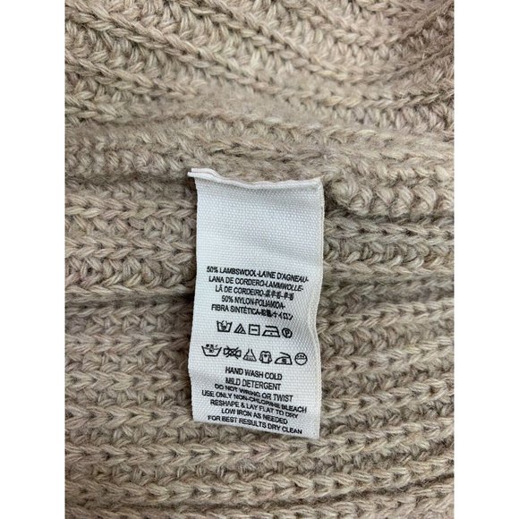 Free People Lambswool Chunky Knit Cowl Neck Sleeveless Tunic Sweater Size M - Picture 6 of 9